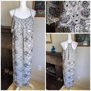 Anthropologie Fliese Maxi Dress Vanessa Virginia Wmns 2 Beaded Trim Flounce 158